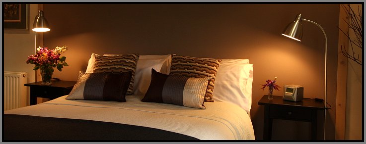 one of the bedheads in the super bedrooms at Mitchelcroft