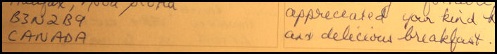visitors book entry