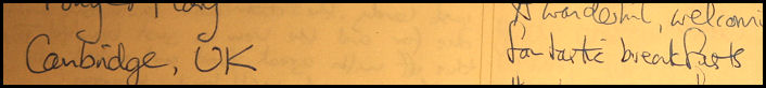 visitors book